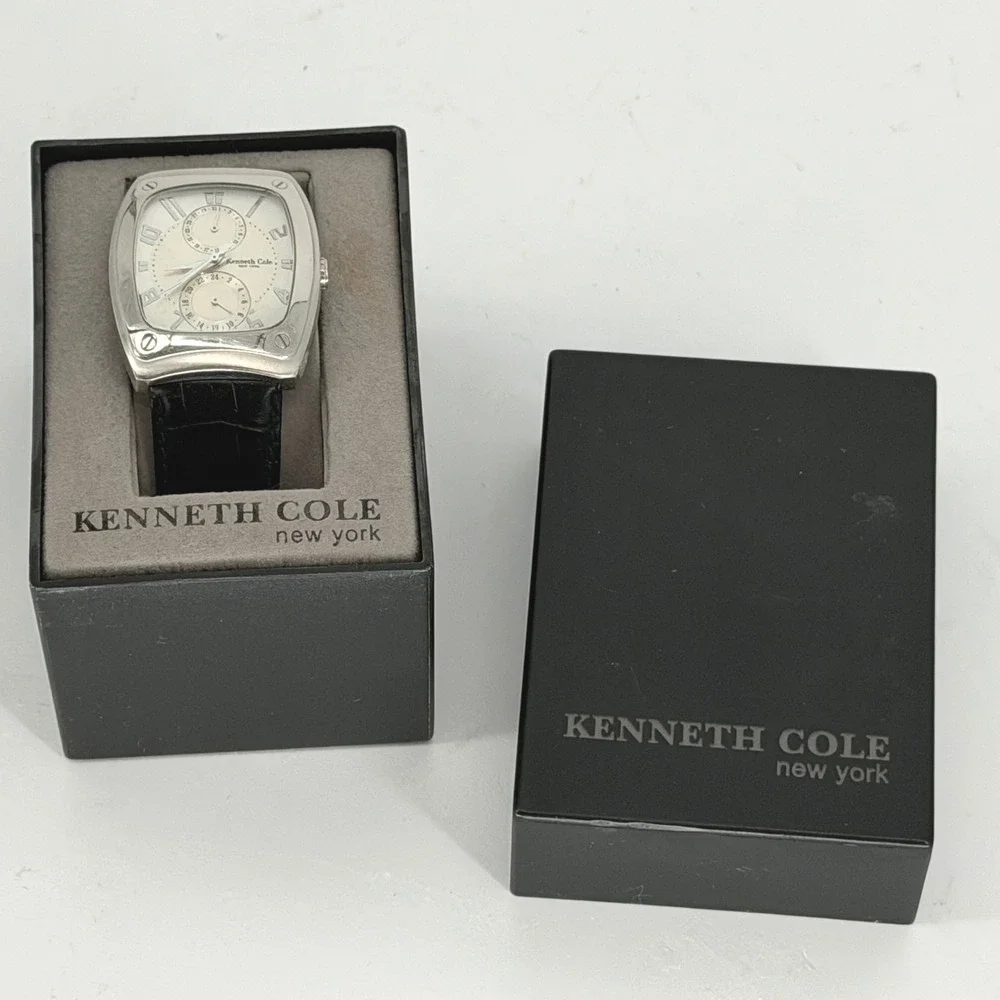 Kenneth Cole‎ New York Stainless Steel Leather Band Watch C275-04-KC1279 99-17